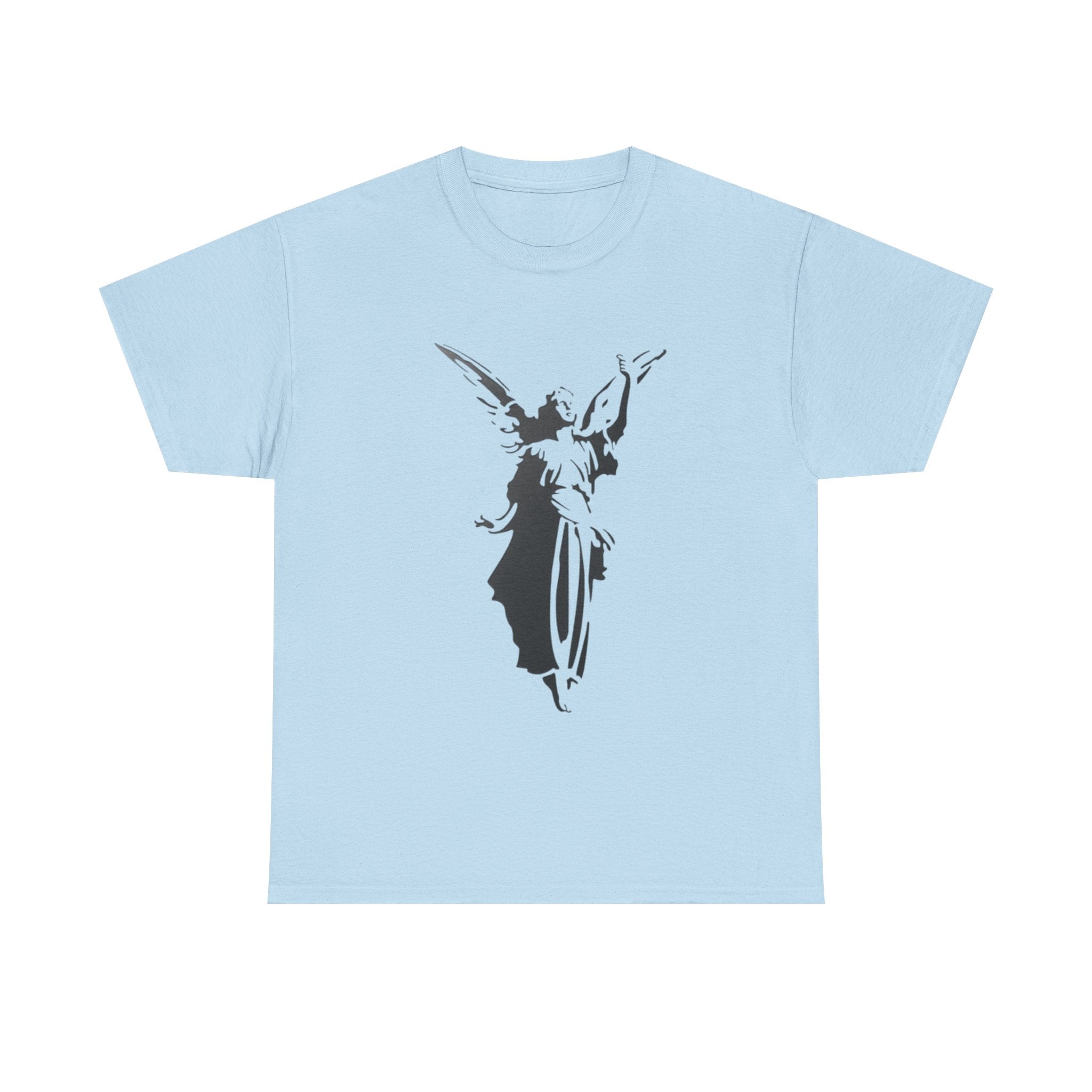 Angel Design wman  Heavy Cotton Tee - Spiritual Shirt, Casual Wear, Gift for Her, Inspirational Tee, Unique Graphic Top