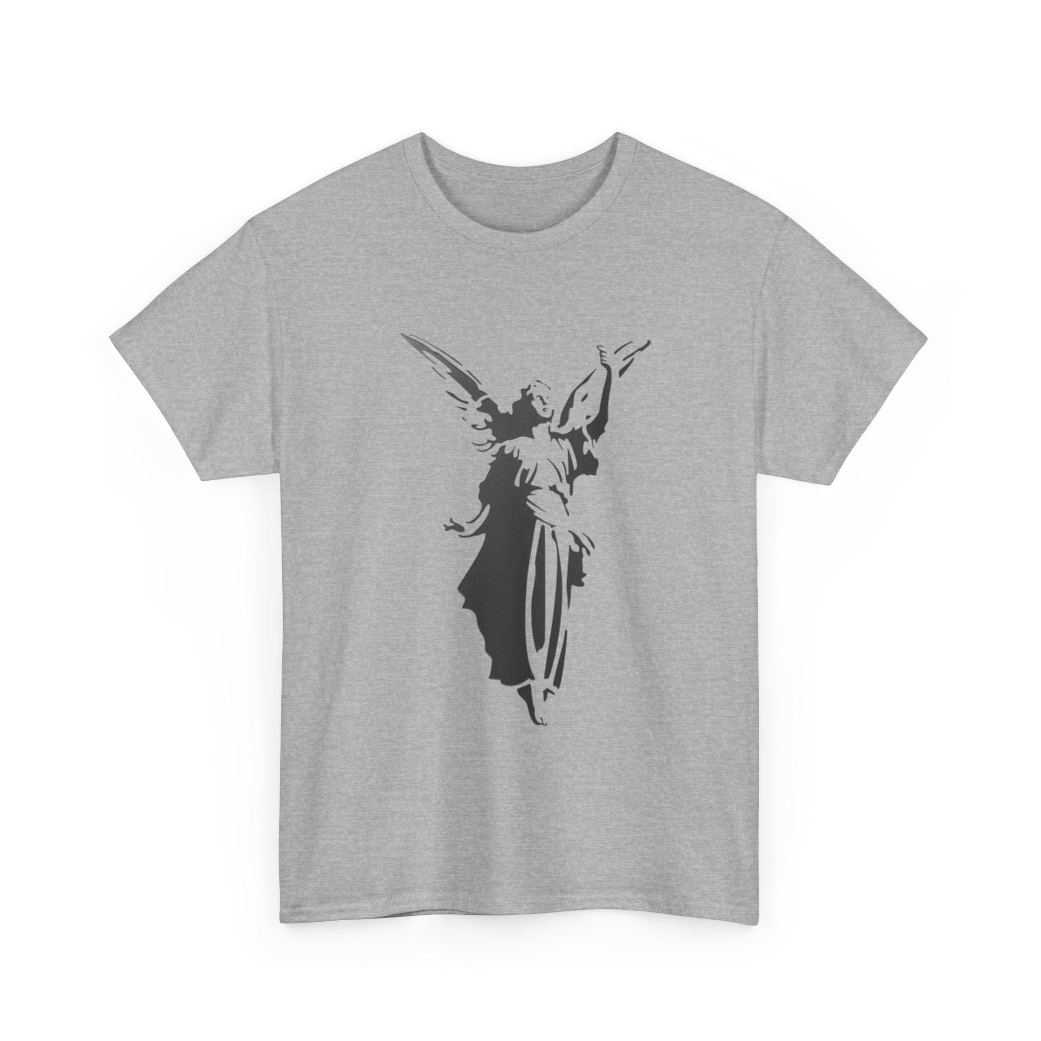 Angel Design wman  Heavy Cotton Tee - Spiritual Shirt, Casual Wear, Gift for Her, Inspirational Tee, Unique Graphic Top