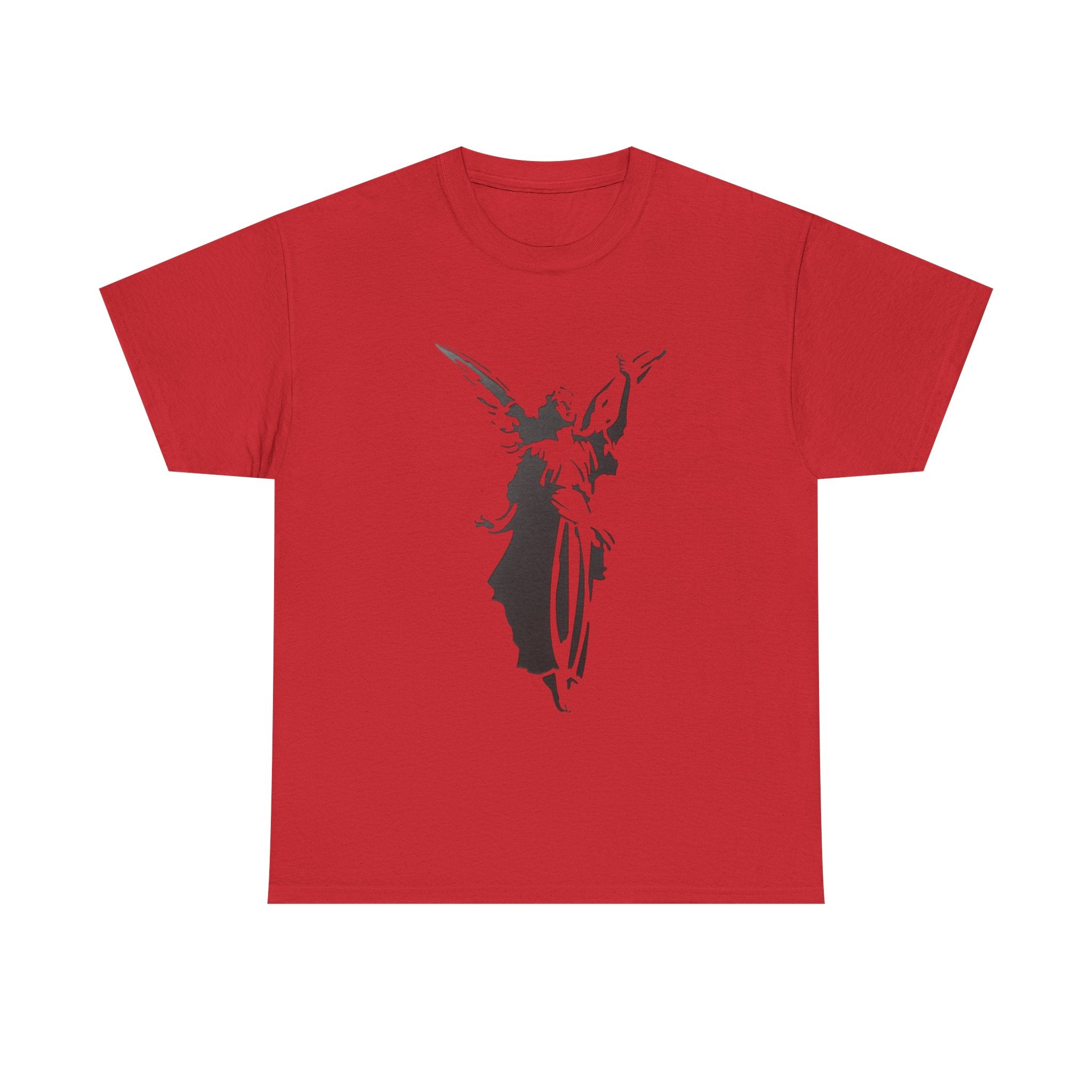 Angel Design wman  Heavy Cotton Tee - Spiritual Shirt, Casual Wear, Gift for Her, Inspirational Tee, Unique Graphic Top
