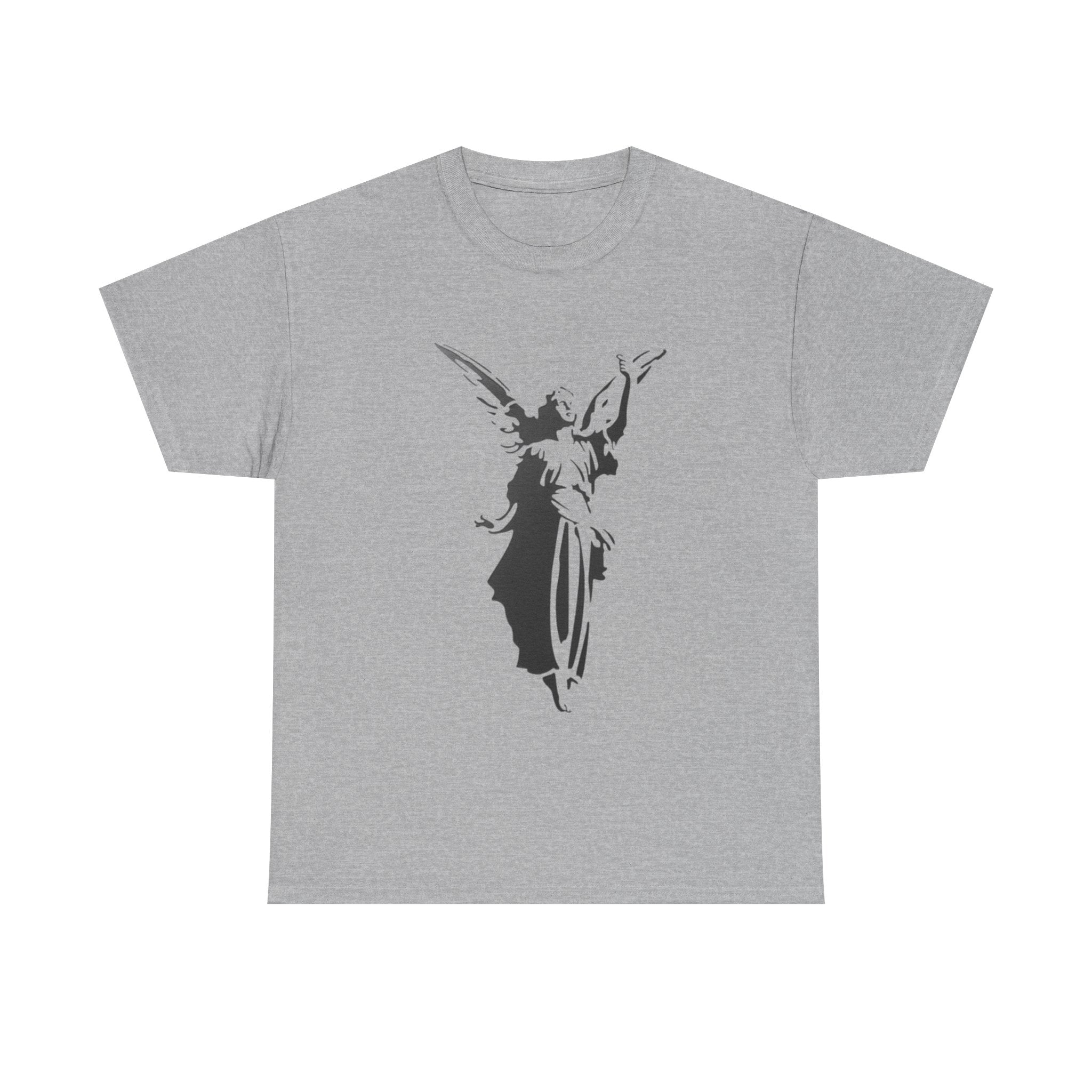 Angel Design wman  Heavy Cotton Tee - Spiritual Shirt, Casual Wear, Gift for Her, Inspirational Tee, Unique Graphic Top