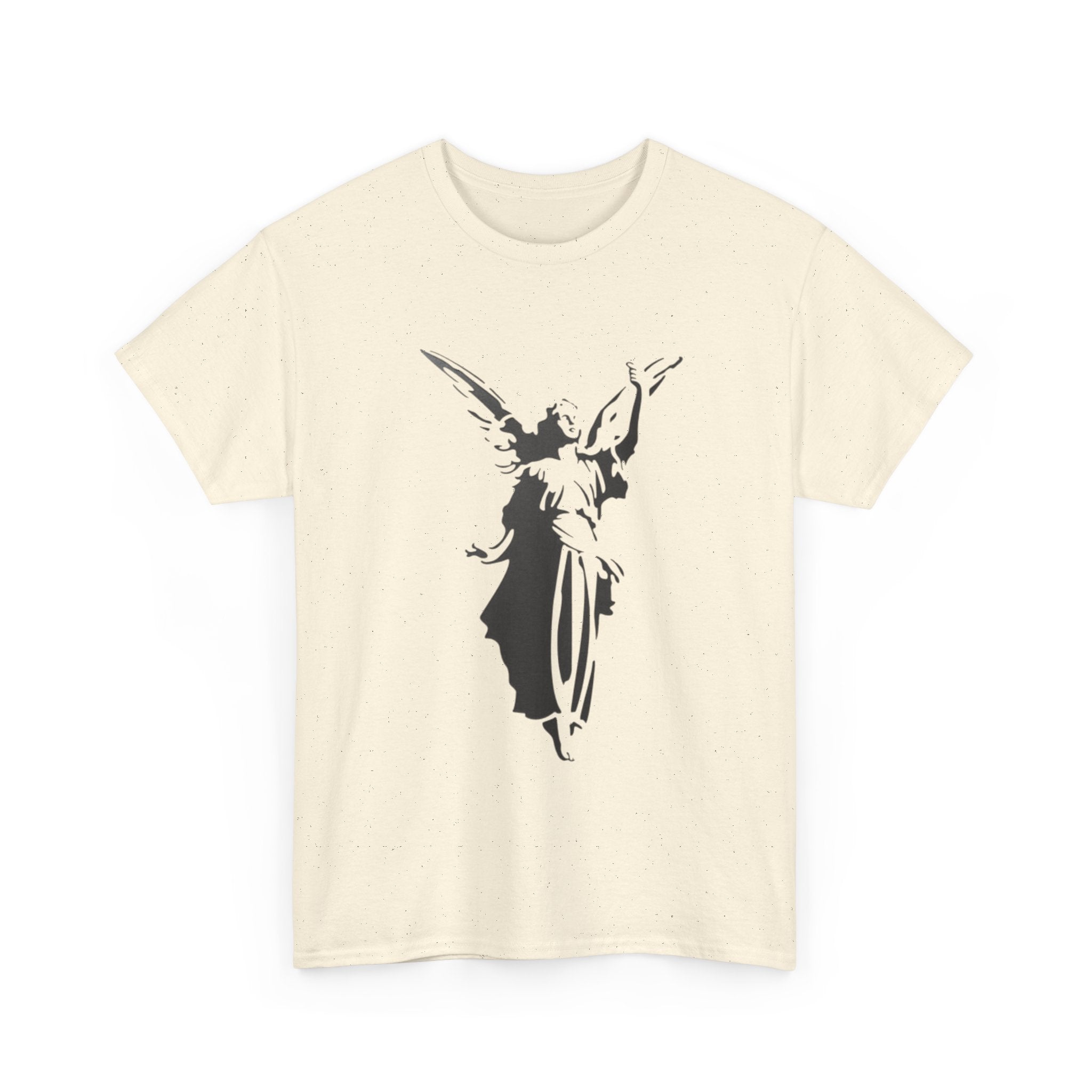 Angel Design wman  Heavy Cotton Tee - Spiritual Shirt, Casual Wear, Gift for Her, Inspirational Tee, Unique Graphic Top