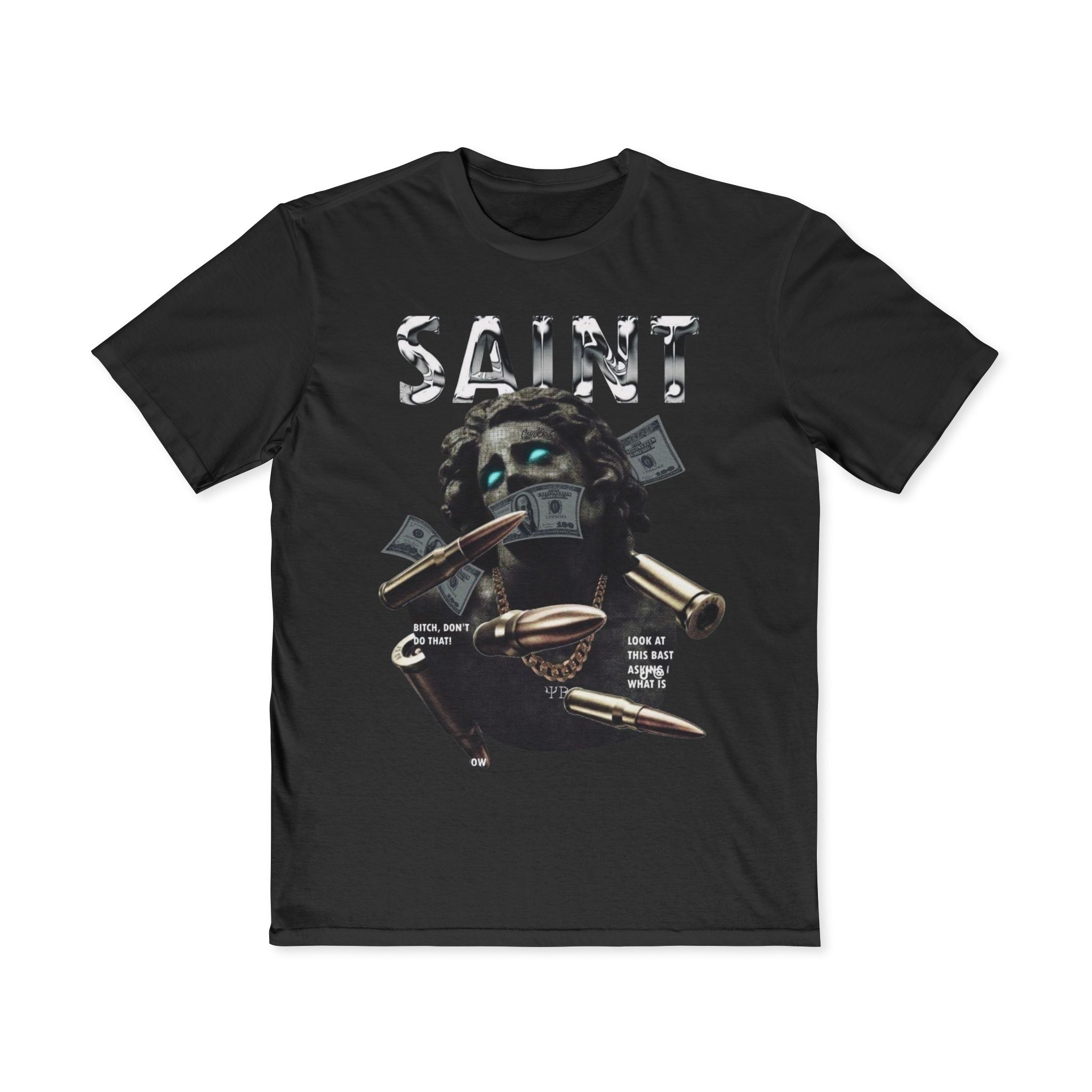 Copy of Copy of Men's Graphic Tee, Edgy Streetwear, Casual Outfit, Gift for Him, Cool Summer Shirt, Statement T-Shirt, Saint Design