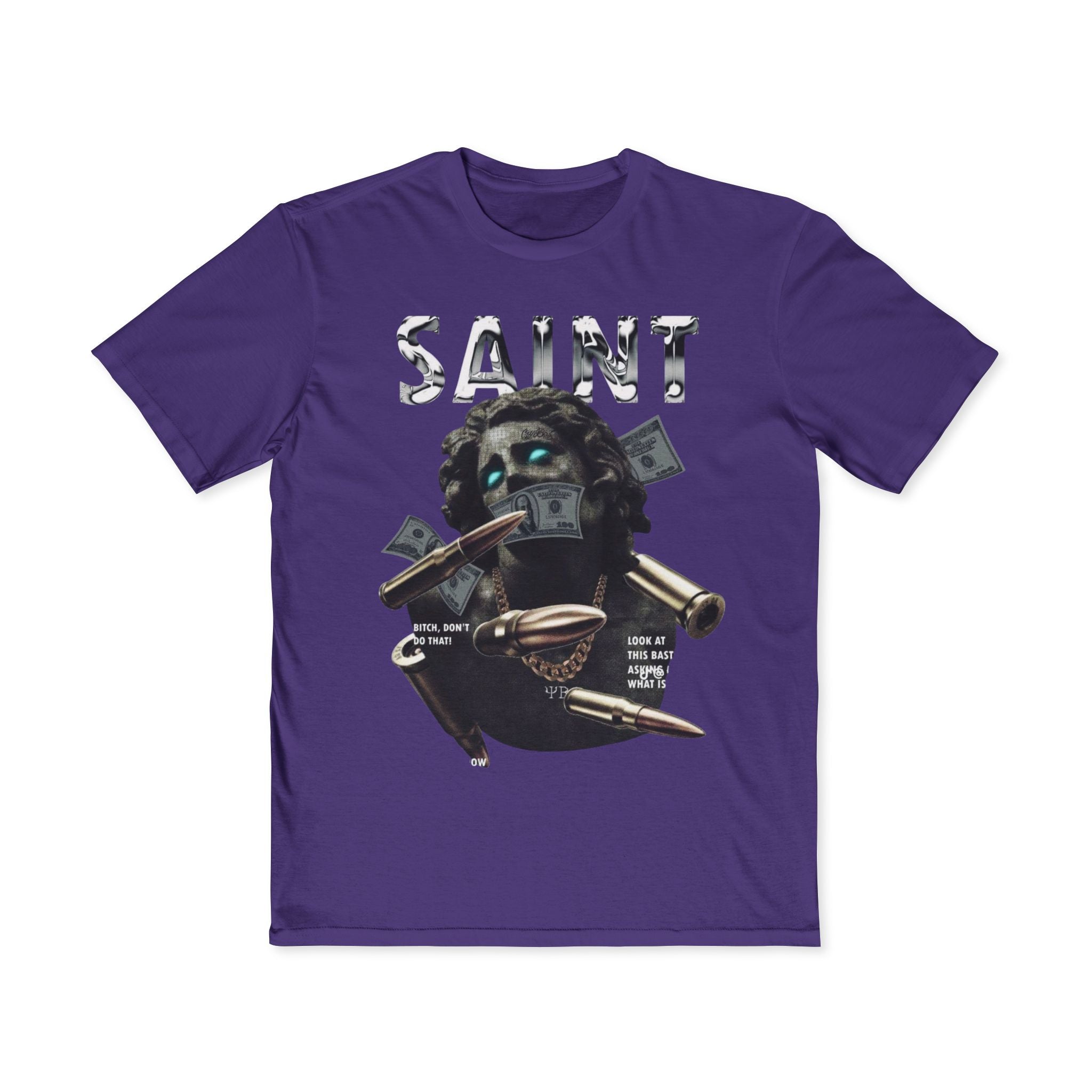 Copy of Copy of Men's Graphic Tee, Edgy Streetwear, Casual Outfit, Gift for Him, Cool Summer Shirt, Statement T-Shirt, Saint Design