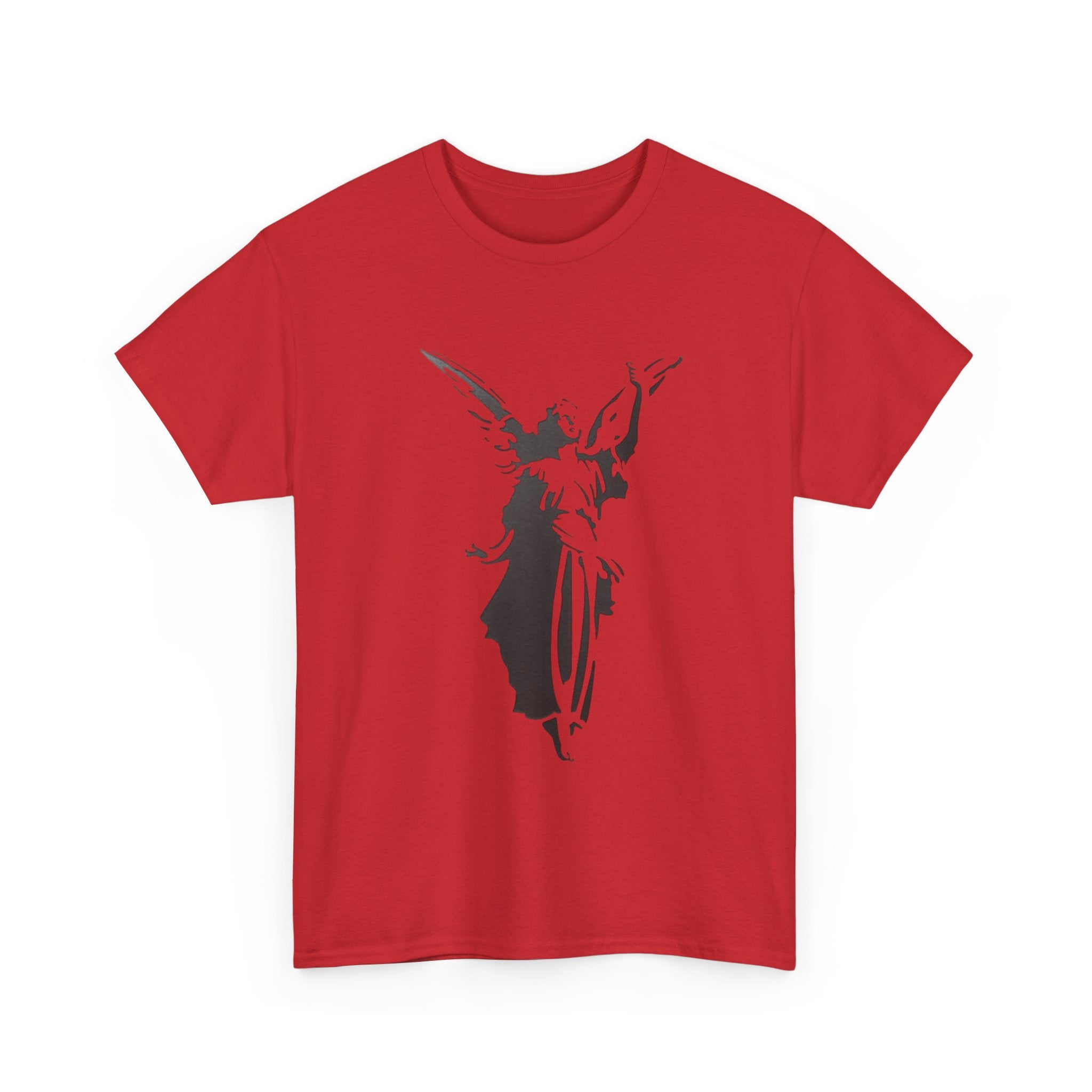 Angel Design wman  Heavy Cotton Tee - Spiritual Shirt, Casual Wear, Gift for Her, Inspirational Tee, Unique Graphic Top