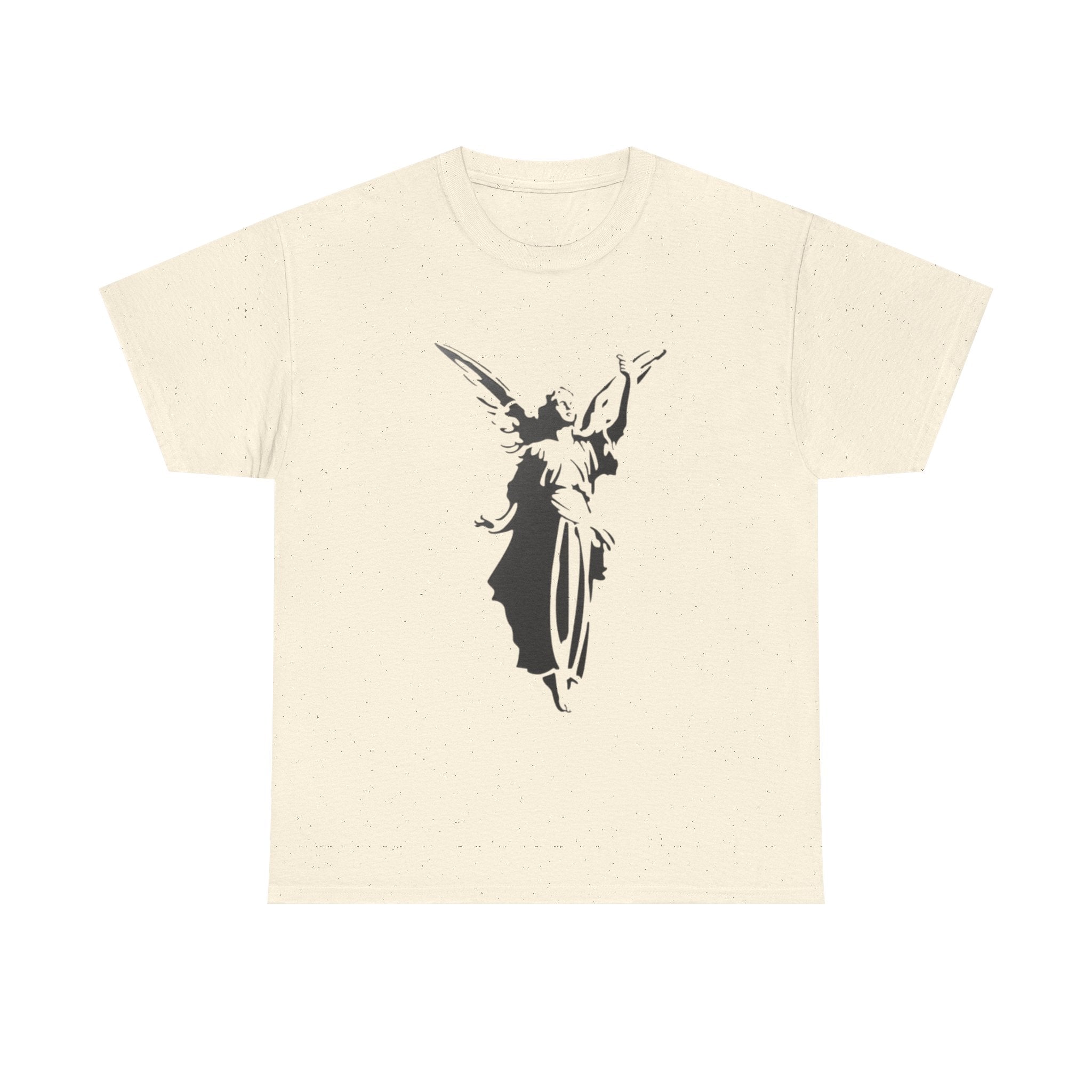 Angel Design wman  Heavy Cotton Tee - Spiritual Shirt, Casual Wear, Gift for Her, Inspirational Tee, Unique Graphic Top