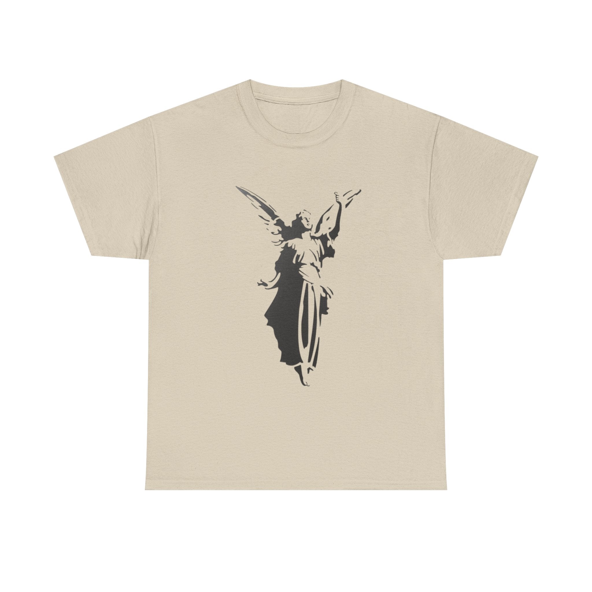 Angel Design wman  Heavy Cotton Tee - Spiritual Shirt, Casual Wear, Gift for Her, Inspirational Tee, Unique Graphic Top