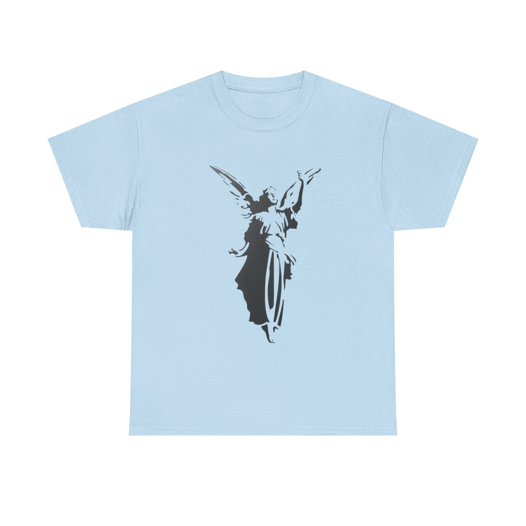 Angel Design wman  Heavy Cotton Tee - Spiritual Shirt, Casual Wear, Gift for Her, Inspirational Tee, Unique Graphic Top