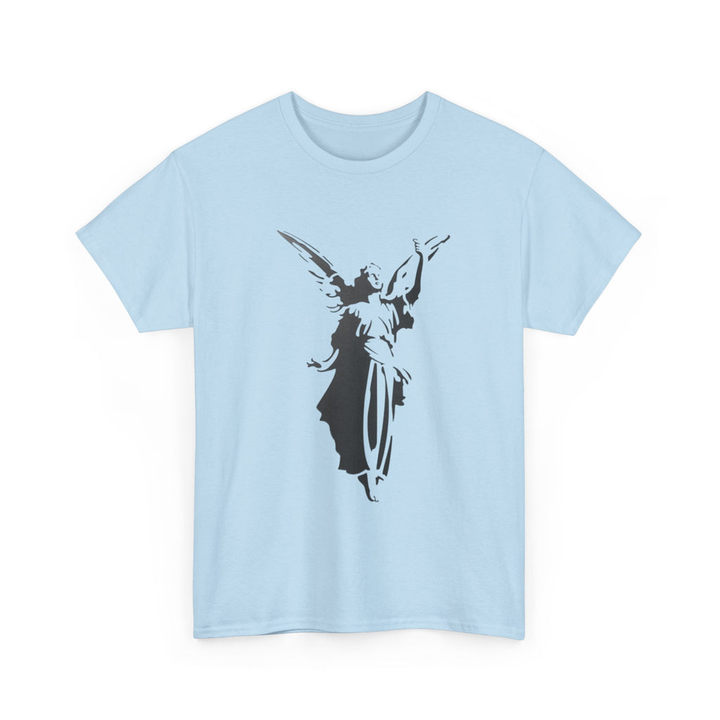 Angel Design wman  Heavy Cotton Tee - Spiritual Shirt, Casual Wear, Gift for Her, Inspirational Tee, Unique Graphic Top
