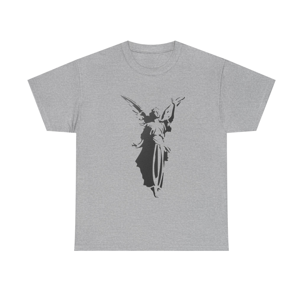 Angel Design wman  Heavy Cotton Tee - Spiritual Shirt, Casual Wear, Gift for Her, Inspirational Tee, Unique Graphic Top
