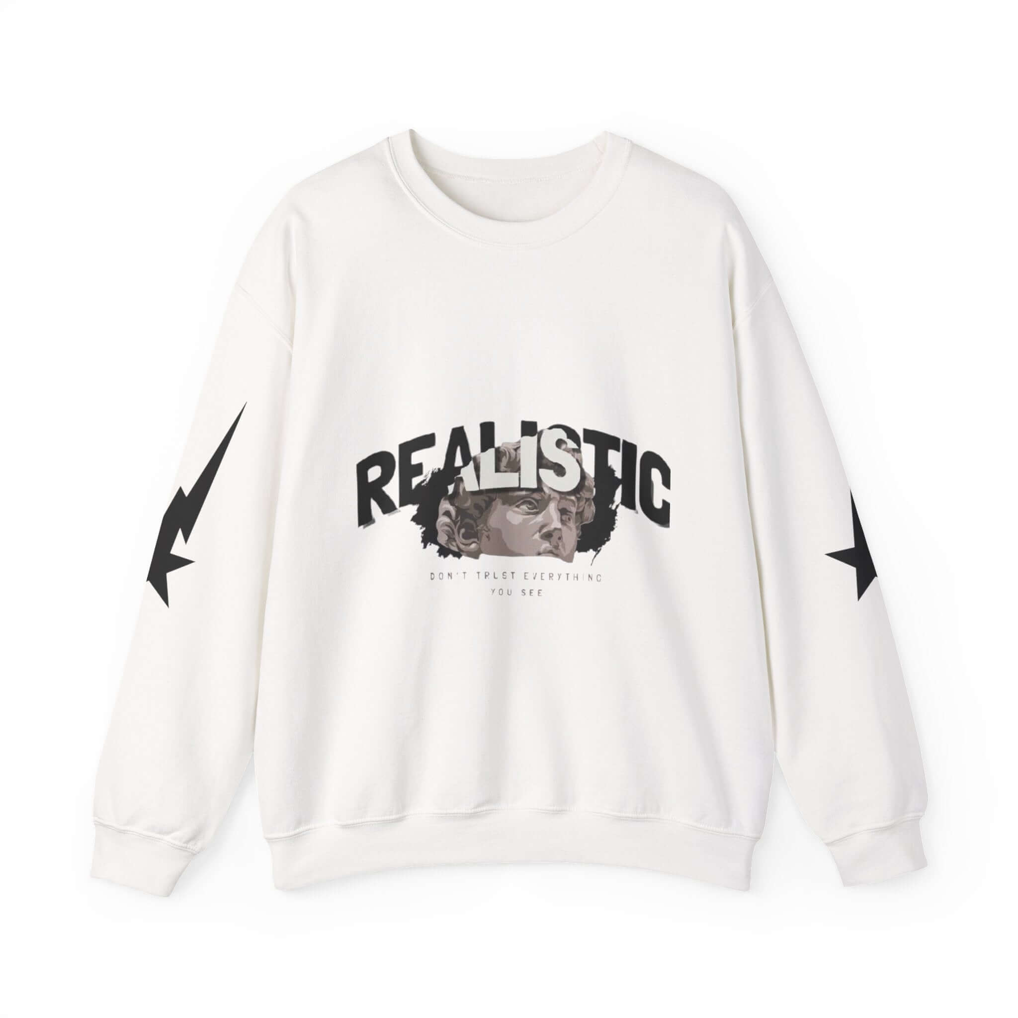 Realistic Trust Issue Graphic Crewneck Sweatshirt