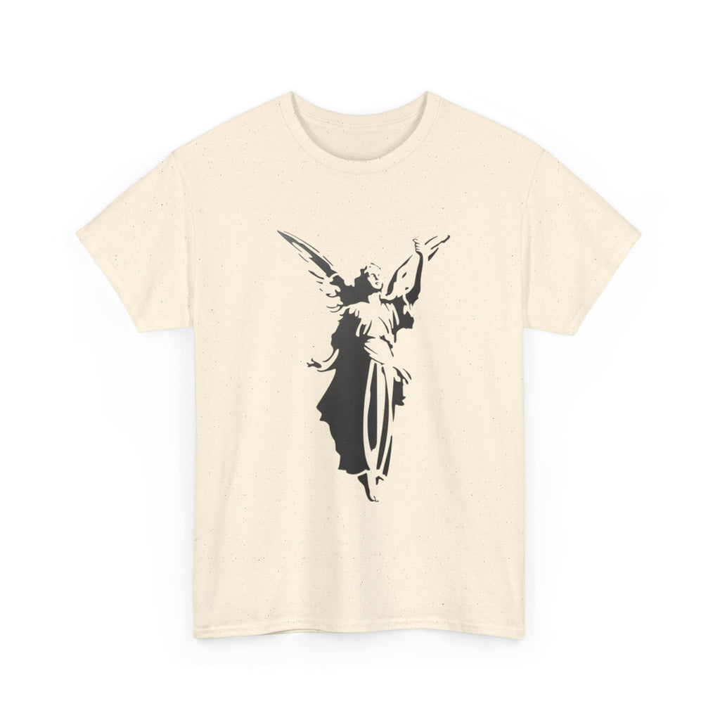 Angel Design wman  Heavy Cotton Tee - Spiritual Shirt, Casual Wear, Gift for Her, Inspirational Tee, Unique Graphic Top