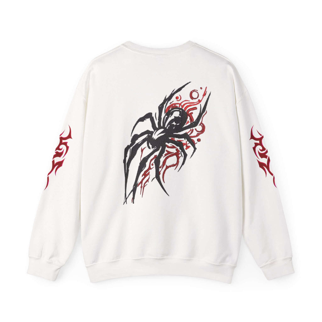 Gothic Spider Crewneck Sweatshirt - Edgy Unisex Heavy Blend Apparel