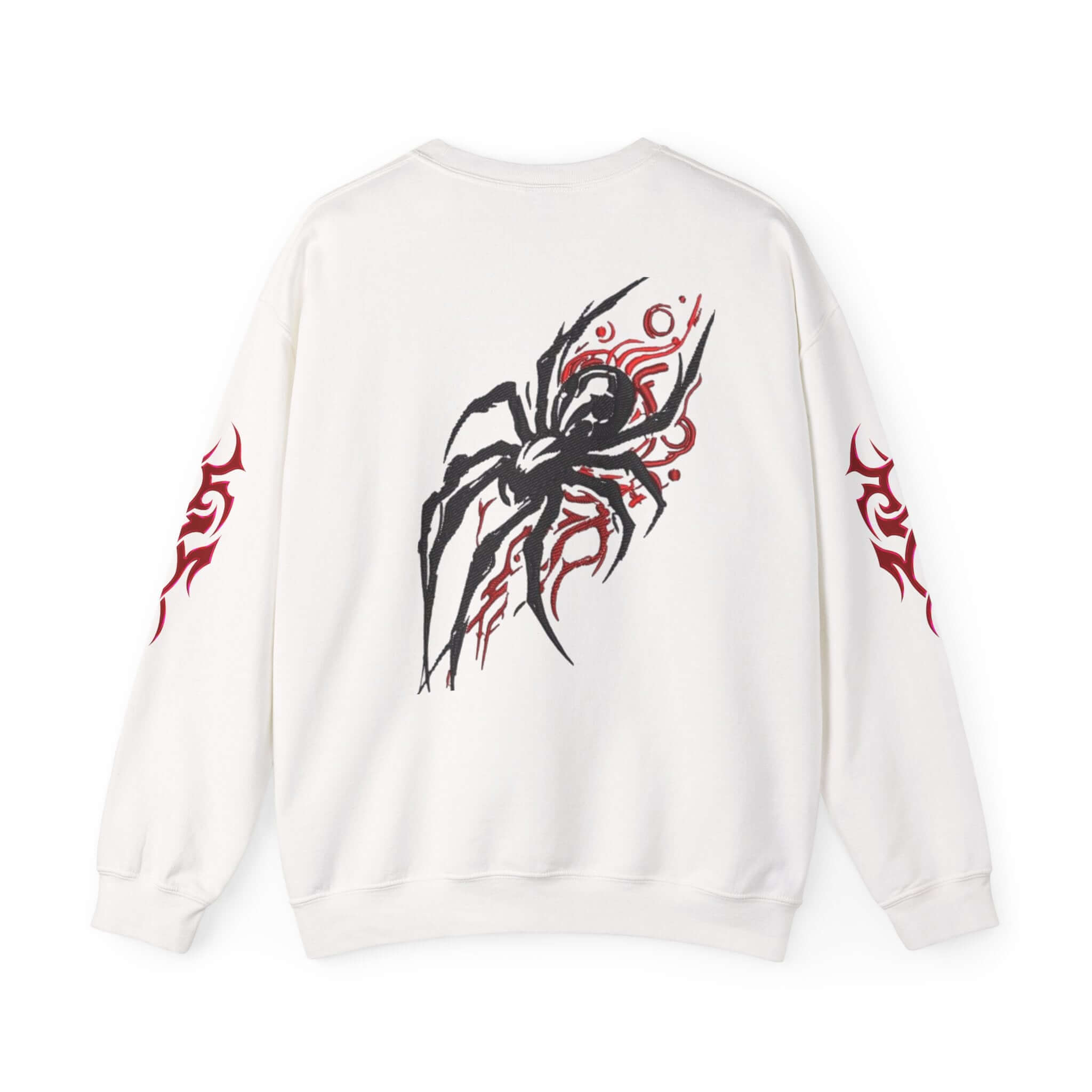 Gothic Spider Crewneck Sweatshirt - Edgy Unisex Heavy Blend Apparel
