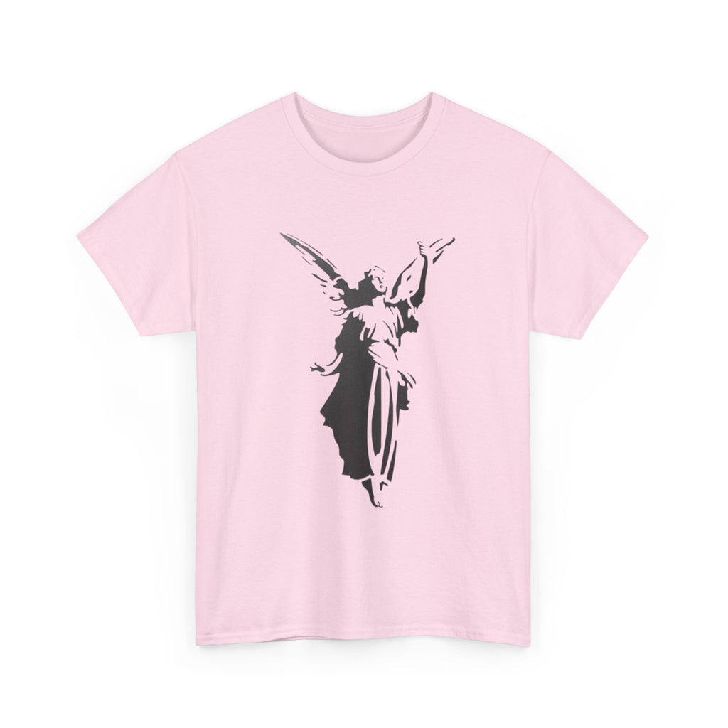 Angel Design wman  Heavy Cotton Tee - Spiritual Shirt, Casual Wear, Gift for Her, Inspirational Tee, Unique Graphic Top