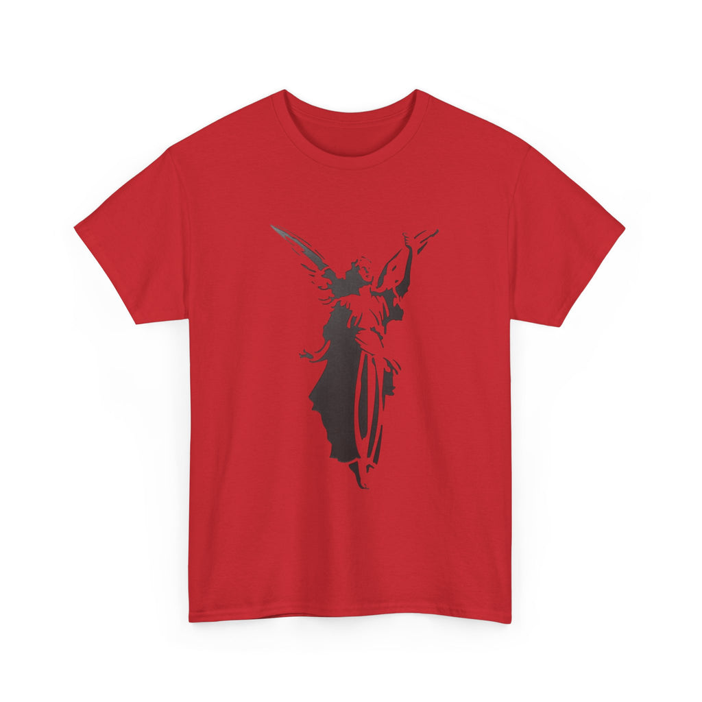 Angel Design wman  Heavy Cotton Tee - Spiritual Shirt, Casual Wear, Gift for Her, Inspirational Tee, Unique Graphic Top