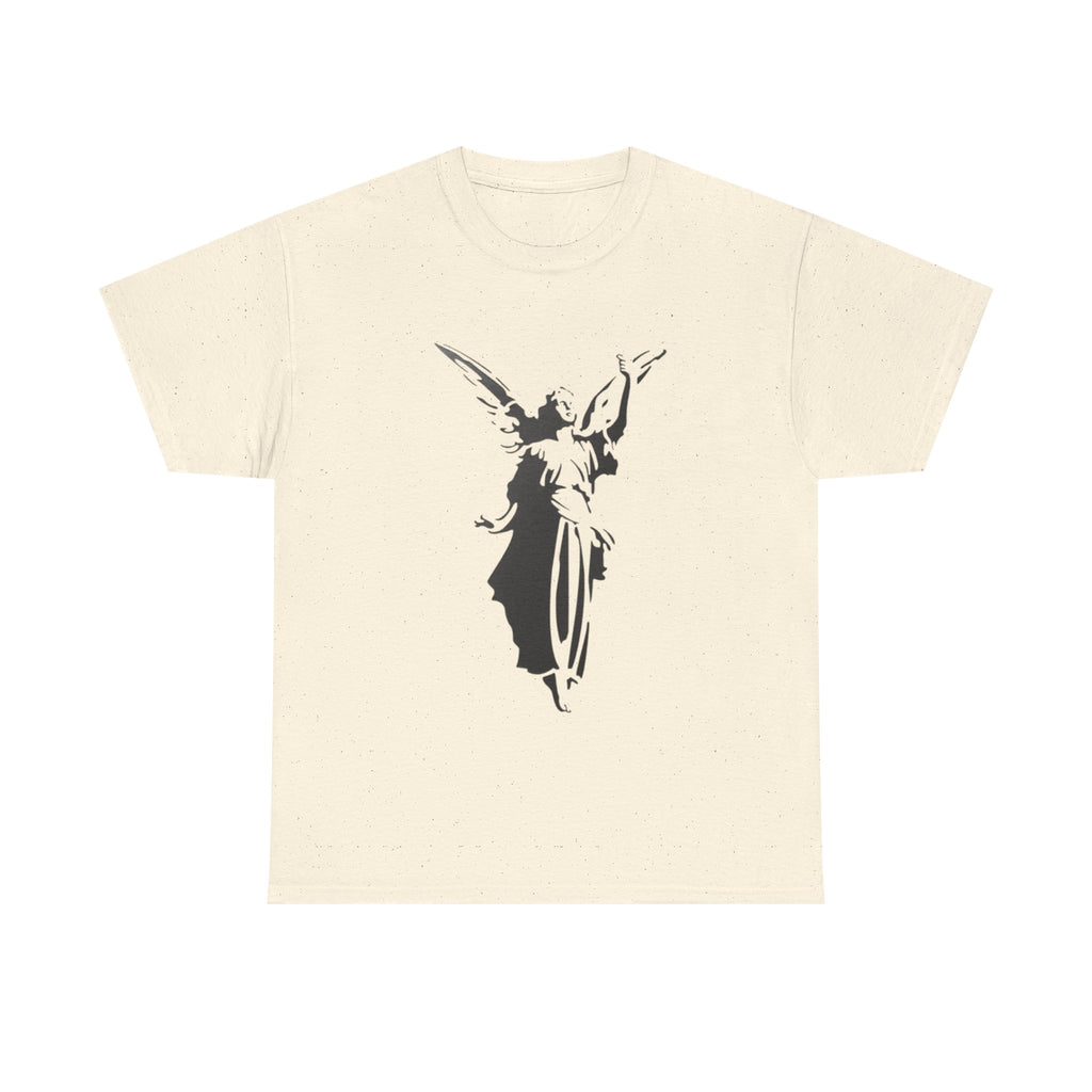 Angel Design wman  Heavy Cotton Tee - Spiritual Shirt, Casual Wear, Gift for Her, Inspirational Tee, Unique Graphic Top