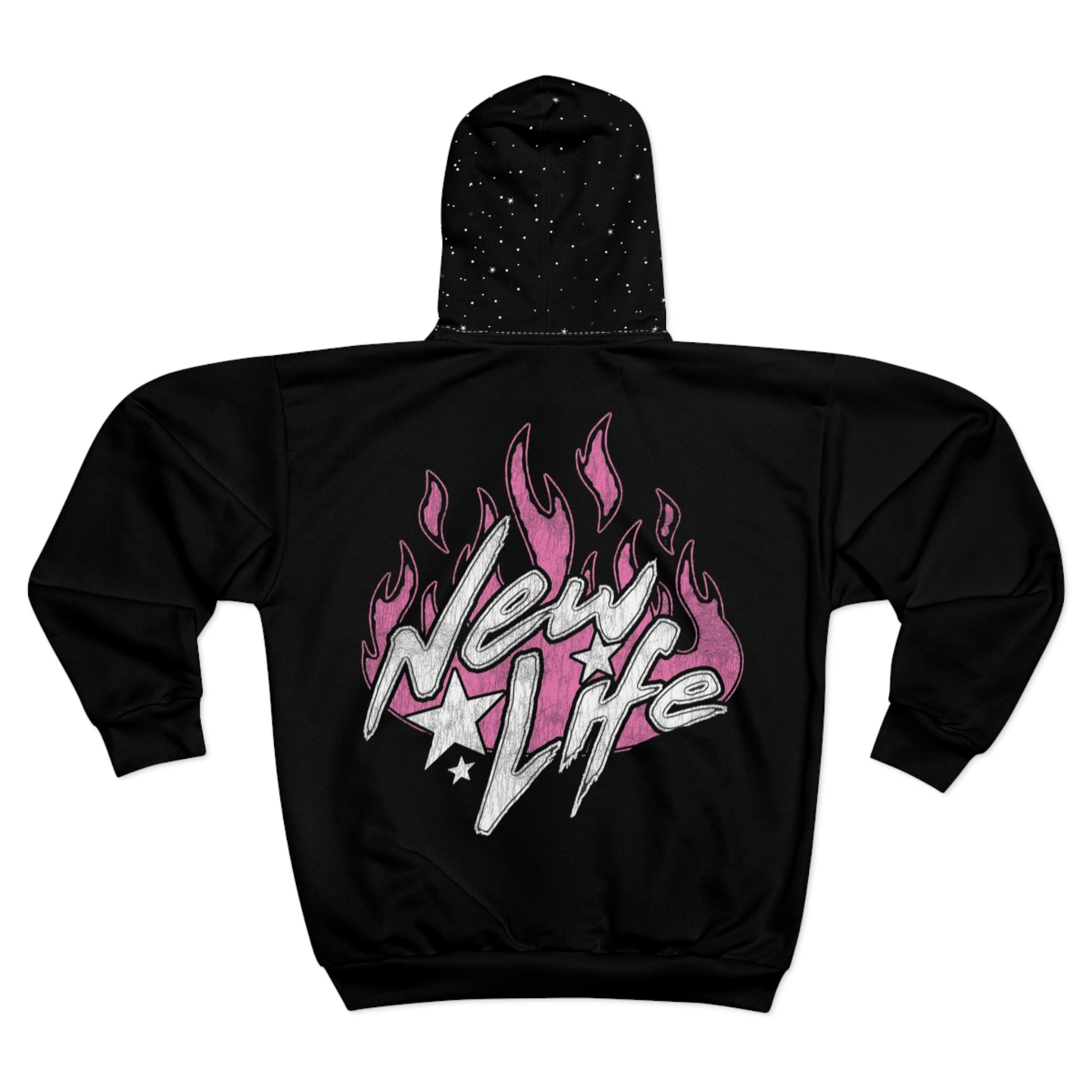 Men's Full Zip Hoodie with New Life Design