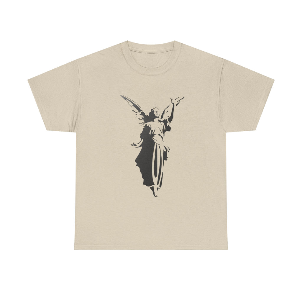Angel Design wman  Heavy Cotton Tee - Spiritual Shirt, Casual Wear, Gift for Her, Inspirational Tee, Unique Graphic Top