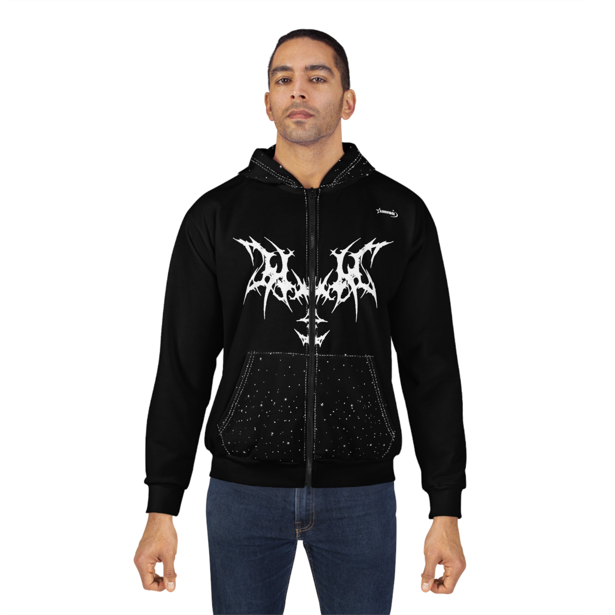 Men's Full Zip Hoodie with New Life Design
