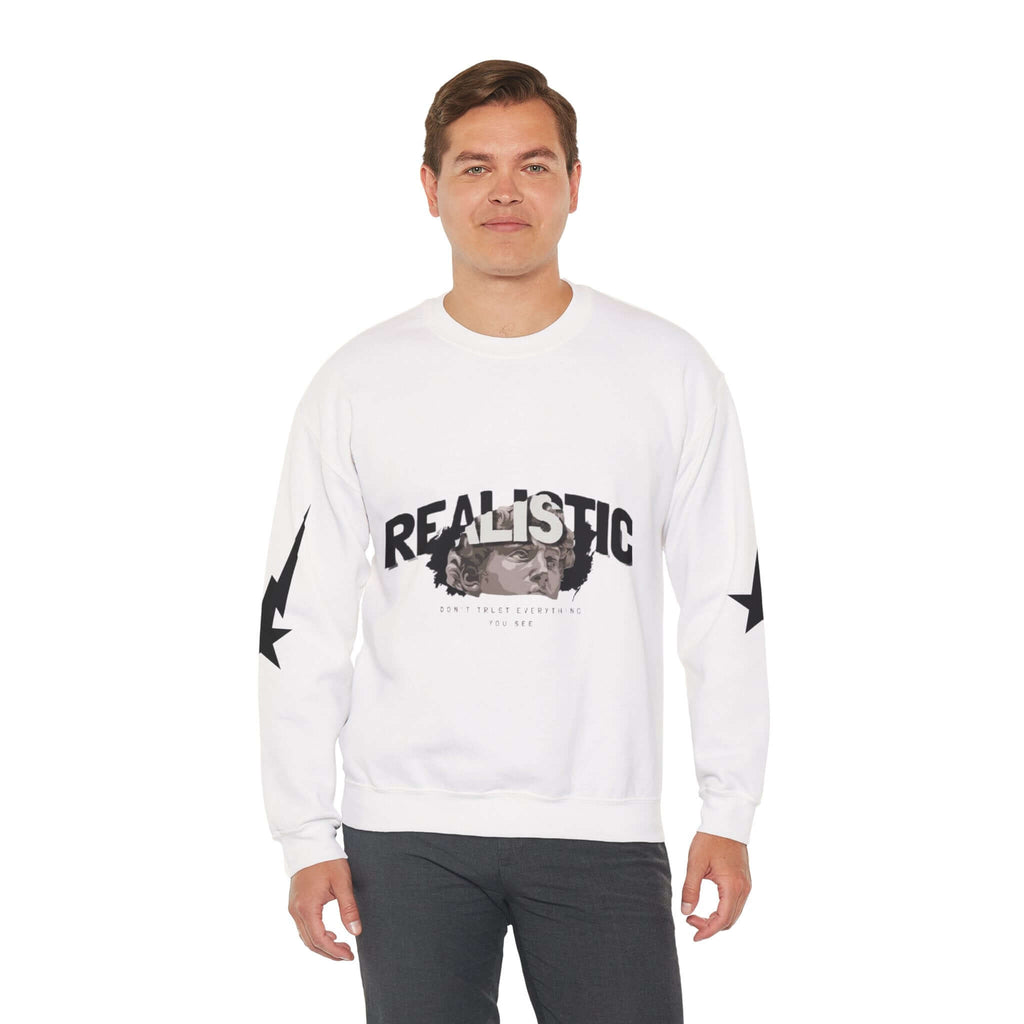 Realistic Trust Issue Graphic Crewneck Sweatshirt