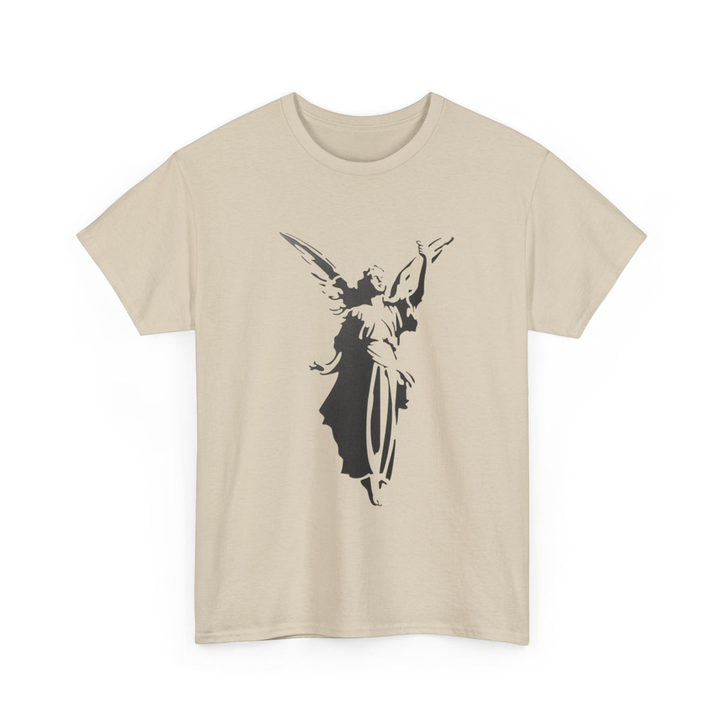 Angel Design wman  Heavy Cotton Tee - Spiritual Shirt, Casual Wear, Gift for Her, Inspirational Tee, Unique Graphic Top